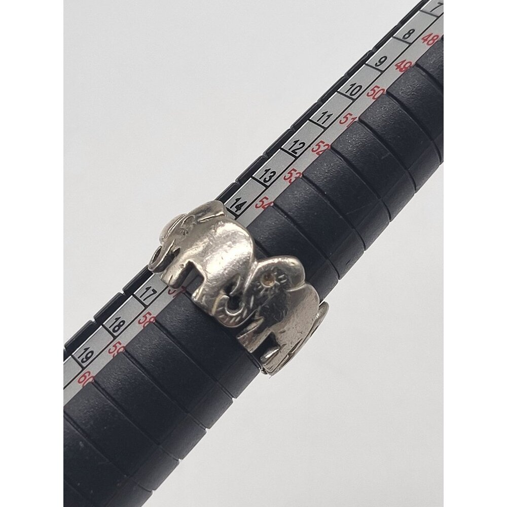 Sterling Silver 925 Stamped Elephant Ring 7.5 - Picture 7 of 10